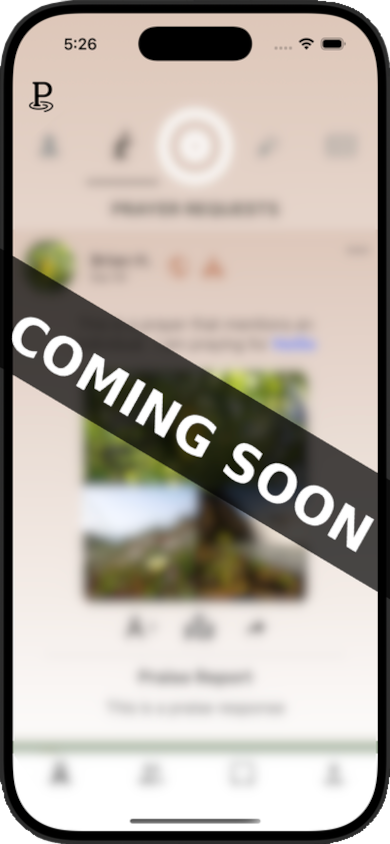 PrayerRipple app mockup